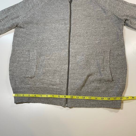 Banana Republic Men’s Sz L Gray Zip Cardigan Sweater 100% Cotton Natural fiber - Picture 5 of 9